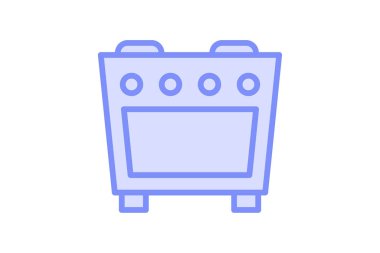 Soba rengi ana hatları simgesi dış hat simgesi, piksel mükemmel