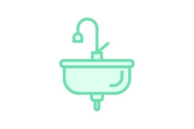 Renk ana hatlarını batır simge ana hatları simgesi, piksel mükemmel