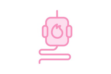 Isıtma Sistemi renk ana hatları simgesi dış hat simgesi, piksel mükemmel