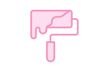 Paten rengi dış hat simgesini boya, piksel mükemmel