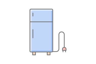 Buzdolabı muhteşem renk simgesi dış hat simgesi, piksel mükemmel