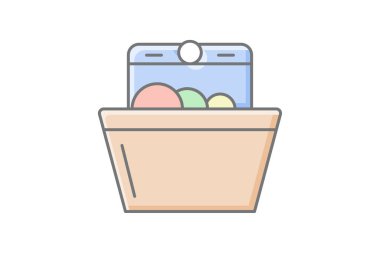 Bulaşıkçı muhteşem çizgi simgesi ana hatları simgesi, piksel mükemmel