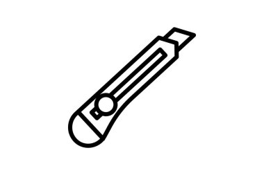 Yararlı Bıçak siyah dış hat simgesi, vektör, piksel mükemmel, illüstratör dosyası