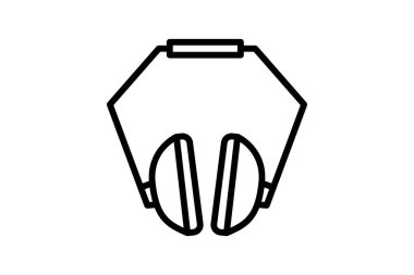 Hard Hat siyah dış hat simgesi, vektör, piksel mükemmel, illüstratör dosyası