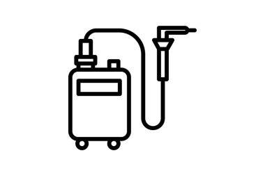 Basınç Temizleyici siyah dış hat simgesi, vektör, piksel mükemmel, illüstratör dosyası