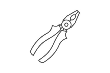 Kerpeten gri ince çizgi simgesi, vektör, piksel mükemmel, illüstratör dosyası