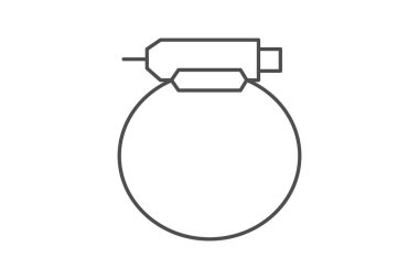İnce çizgi simgesi, vektör, piksel mükemmel, illüstratör dosyasını klemp