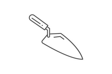 Trowel gri çizgi simgesi, vektör, piksel mükemmel, illüstratör dosyası