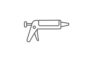 Silah gri ince çizgi simgesi, vektör, piksel mükemmel, illüstratör dosyası