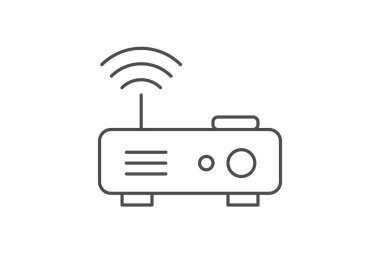 Yönlendirici gri çizgi simgesi, vektör, piksel mükemmel, illüstratör dosyası