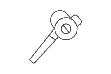 Yaprak Üfleme Gri çizgi simgesi, vektör, piksel mükemmel, illüstratör dosyası