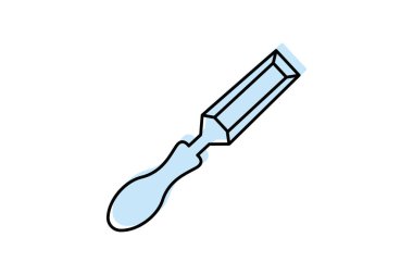 Keski rengi gölge çizgisi simgesi, vektör, piksel mükemmel, illüstratör dosyası