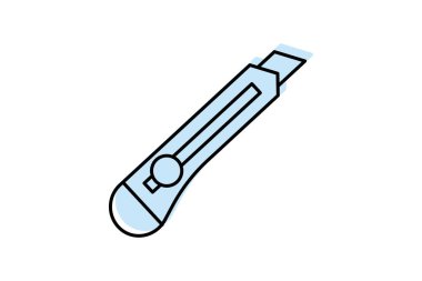 Faydalı Bıçak renk gölge çizgisi simgesi, vektör, piksel mükemmel, illüstratör dosyası