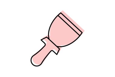 Macun Bıçağı renk gölge çizgisi simgesi, vektör, piksel mükemmel, illüstratör dosyası