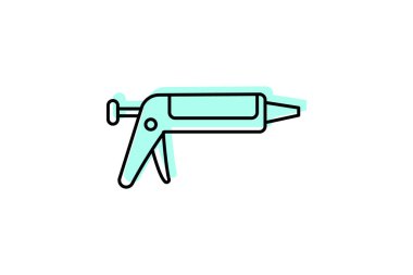 Silah renk gölge çizgisi simgesi, vektör, piksel mükemmel, illüstratör dosyası