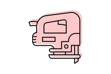 Yapboz renk gölge çizgisi simgesi, vektör, piksel mükemmel, illüstratör dosyası