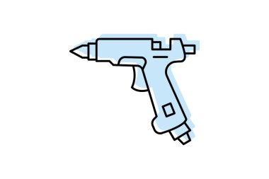 Çivi Tabancası renk çizgisi simgesi, vektör, piksel mükemmel, illüstratör dosyası