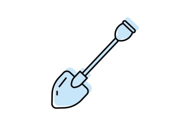 Kürek rengi gölge çizgisi simgesi, vektör, piksel mükemmel, illüstratör dosyası