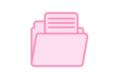 Dosya rengi dış hat simgesi, vektör, piksel mükemmel, illüstratör dosyası