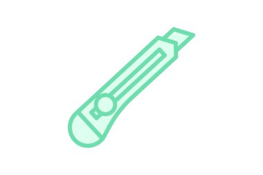 Faydalı Bıçak renk ana hatları simgesi, vektör, piksel mükemmel, illüstratör dosyası