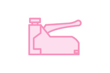 Staple Gun renk ana hatları simgesi, vektör, piksel mükemmel, illüstratör dosyası