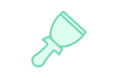 Macun Bıçağı renk taslağı simgesi, vektör, piksel mükemmel, illüstratör dosyası