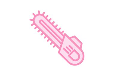 Elektrikli testere renk taslağı simgesi, vektör, piksel mükemmel, illüstratör dosyası