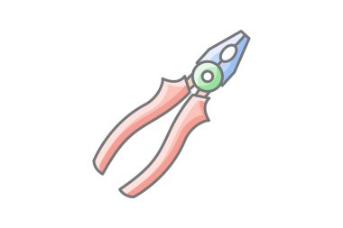 Pense muhteşem çizgi renk simgesi, vektör, piksel mükemmel, illüstratör dosyası