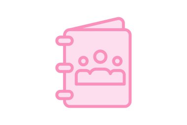 Kişi rengi dış hat simgesi, vektör, piksel mükemmel, illüstratör dosyası