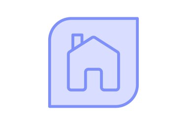 Ev rengi dış hat simgesi, vektör, piksel mükemmel, illüstratör dosyası