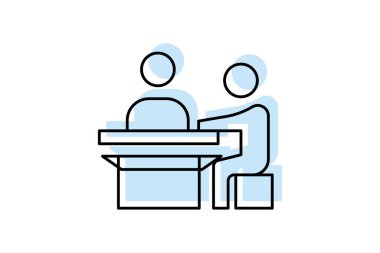 Forum renk gölge çizgisi simgesi, vektör, piksel mükemmel, illüstratör dosyası