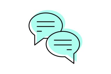 Yorumlar renk gölge çizgisi simgesi, vektör, piksel mükemmel, illüstratör dosyası