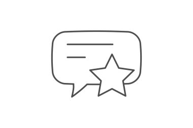 Sohbet gri çizgi simgesi, vektör, piksel mükemmel, illüstratör dosyası