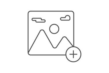 Galeri gri ince çizgi simgesi, vektör, piksel mükemmel, illüstratör dosyası