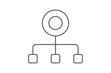 Kategoriler gri ince çizgi simgesi, vektör, piksel mükemmel, illüstratör dosyası