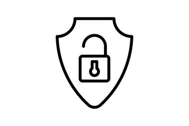 Siyah dış hat simgesi, vektör, piksel mükemmel, illüstratör dosyasını indirir