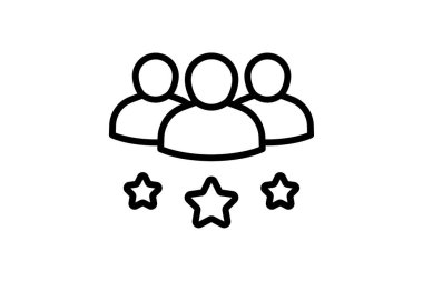 Takım siyah dış hat simgesi, vektör, piksel mükemmel, illüstratör dosyası