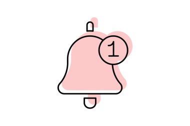 Bildirimler renk renk çizgisi simgesi, vektör, piksel mükemmel, illüstratör dosyası