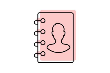 Kişiler renk gölge çizgisi simgesi, vektör, piksel mükemmel, illüstratör dosyası