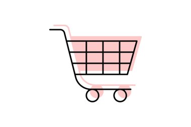 Finans rengi gölge çizgisi simgesi, vektör, piksel mükemmel, illüstratör dosyası