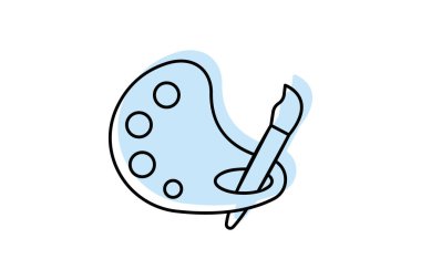 Sunum renk gölge çizgisi simgesi, vektör, piksel mükemmel, illüstratör dosyası