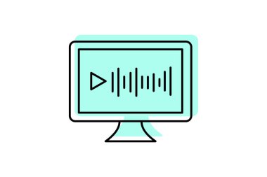 Renk gölge çizimi simgesi, vektör, piksel mükemmel, illüstratör dosyası