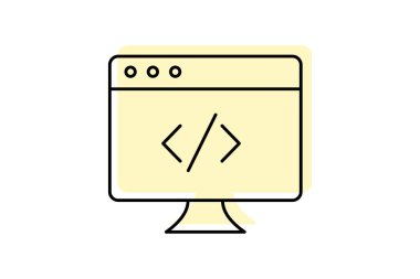 Video Renk Gölgesi Çizgisi simgesi, vektör, piksel mükemmel, illüstratör dosyası