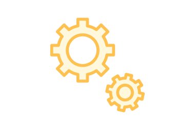 Ayarlar renk taslağı simgesi, vektör, piksel mükemmel, illüstratör dosyası