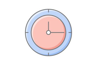 Saat mükemmel doğrusal renk simgesi, vektör, piksel mükemmel, illüstratör dosyası