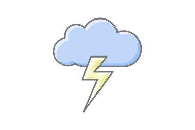 Hava durumu muhteşem doğrusal renk simgesi, vektör, piksel mükemmel, illüstratör dosyası