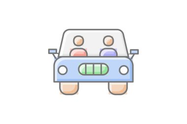 Gıda Teslimatı muhteşem doğrusal renk simgesi, vektör, piksel mükemmel, illüstratör dosyası