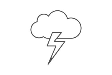 Hava durumu gri ince çizgi simgesi, vektör, piksel mükemmel, illüstratör dosyası