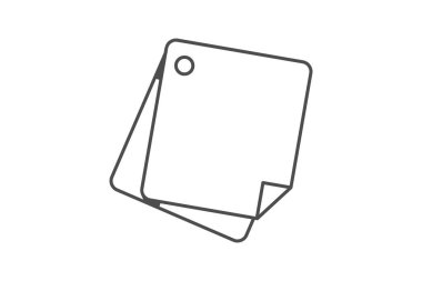 Notlar gri ince çizgi simgesi, vektör, piksel mükemmel, çizer dosyası