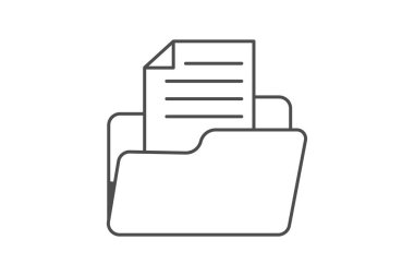 Dosya Yöneticisi gri ince çizgi simgesi, vektör, piksel mükemmel, illüstratör dosyası